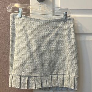 Anna Dani Tweed Light Blue Tweed Skirt (Italian Designer) NEW